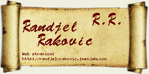 Ranđel Raković vizit kartica